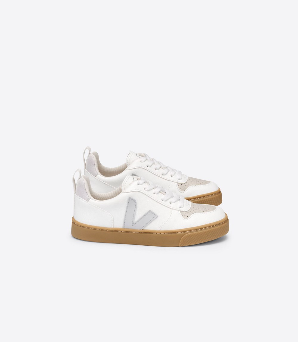 Veja Sneakers Barn - V-10 Lace Cwl - Vita/Beige - 362498-EMV